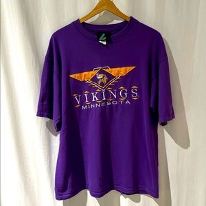 VTG Purple Logo AthleticVikings 90s NFL football Minnesota T-Shirt size L